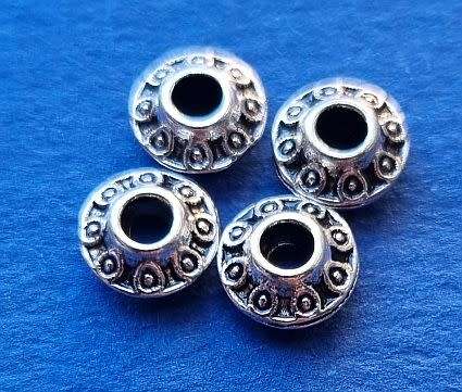 *Clearance Sale*20pc x (6x3mm) Bicone, Tibetan Style Antique Silver Tibetan Spacers