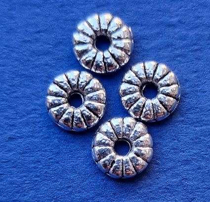 *Clearance Sale* 20pc x (7x2mm) Antique Silver Tibetan  Spacers