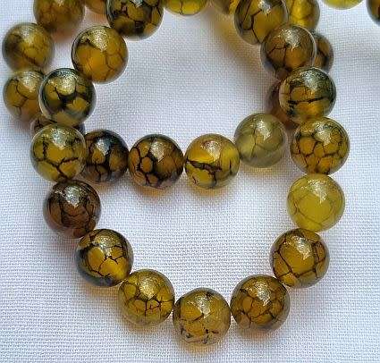 *Clearance Sale*10Pc x 8mm  Natural  / Agate / Khaki / Dragon Veins / Dyed Round Beads