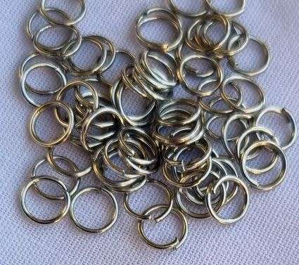 6mm  Antique Silver Tone Jump Rings (+/- 100 pc ^^ 7g)