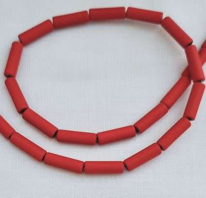 *Clearance Sale*10pc x (13x4mm) Red Painted Non-magnetic Synthetic Hematite Beads