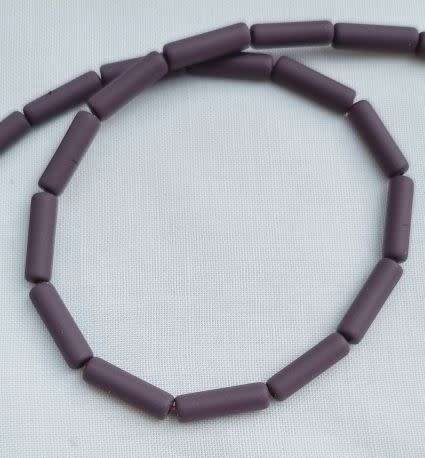 *Clearance Sale*10pc x (13x4mm) Dark Purple Painted Non-magnetic Synthetic Hematite Beads