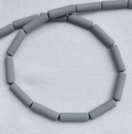 *Clearance Sale*10pc x (13x4mm) Grey Painted Non-magnetic Synthetic Hematite Beads