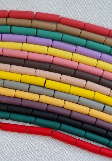 *Clearance Sale*80pc x (13x4mm) Mixed Painted Non-magnetic Synthetic Hematite Beads -