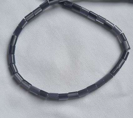 *Clearance Sale*20pc Smoky Tube Cat`s Eye Beads (+/-6x4mm)
