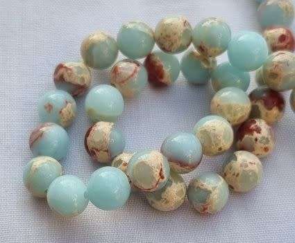 *Clearance Sale*10Pc x 8mm  Synthetic Imperial Jasper  / Round Beads