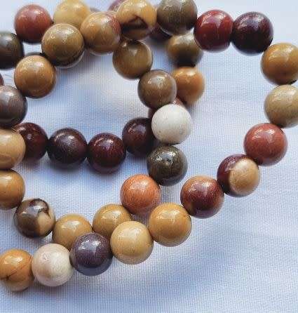 *Clearance Sale*10Pc x 8mm Natural /  Mookaite / Round Beads