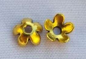 *Clearance Sale *10pc, 6mm  Tibetan Style Antique Gold Tone Bead Caps