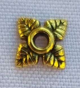 *Clearance Sale *10pc, 7mm  Tibetan Style Antique Gold Tone Bead Caps