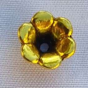 10pc, 10mm  Tibetan Style Antique Gold Tone Bead Caps