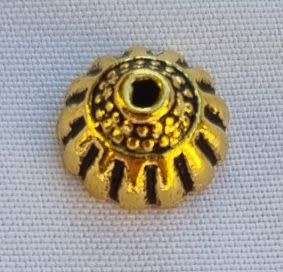 *Clearance Sale *10pc, 10mm  Tibetan Style Antique Gold Tone Bead Caps