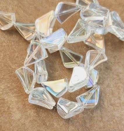 *Clearance Sale*10pc  (12x9mm) Clear / AB / Electroplate Glass Beads