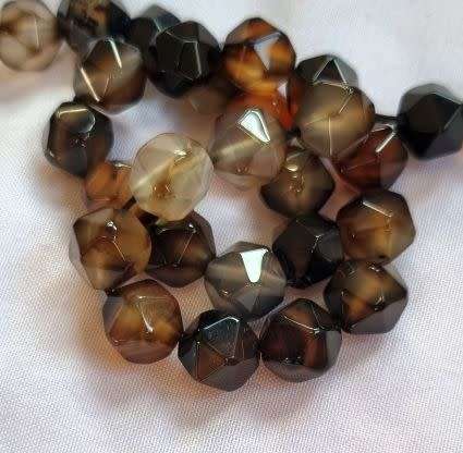 *Clearance Sale*1 Strand (10mm) / Natural / Agate / Faceted / Round/ / Dyed /Beads