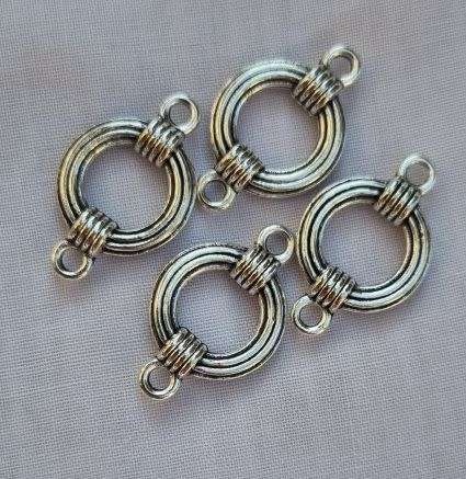 2pc x (27x17mm)  Antique Silver Connectors