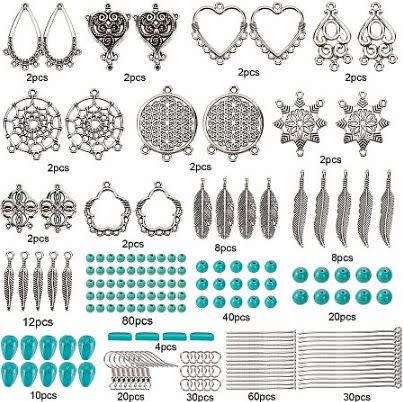 ***DIY*** 10 Pairs / Synthetic Turquoise Beads Earring Kit ***