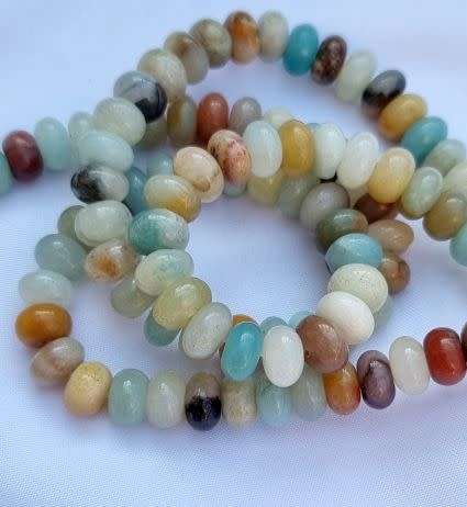 25Pc  Natural  / Amazonite / Rondelle Beads (+/- 8x5mm)
