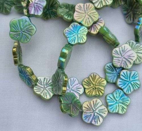 10pc (+/- 12mm)   Green / AB / Natural / Dyed / Freshwater Shell / Flower Beads