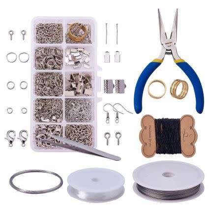 +/- 1246pc DIY Jewelry Making Kit / Metal  Findings & Tools