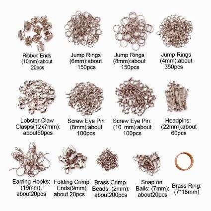 +/- 1246pc DIY Jewelry Making Kit / Metal  Findings & Tools