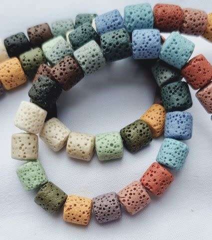 *Clearance Sale*1 Strand x (8mm)  Natural / Lava /Dyed /Multi Color /Column /Beads