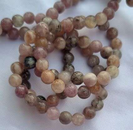 *Clearance Sale*20pc x (+/- 6mm)  Natural /Lepidolite/Purple / Mica /  Round / Beads