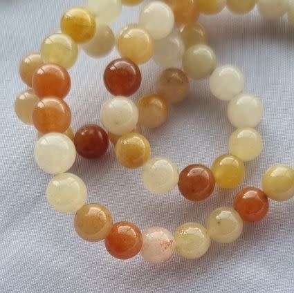 *Clearance Sale*14pcs  (6mm) / Natural / Topaz Jade / Round Beads