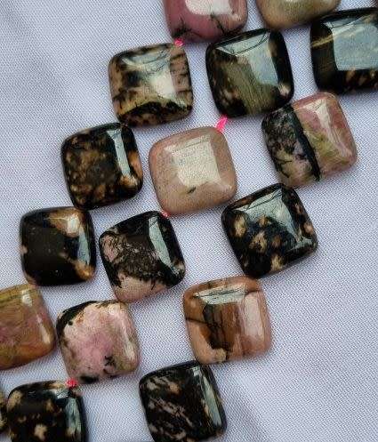 *Clearance Sale*1 Strand x (+/- 18mm)  Natural /Rhodonite/ Rhombus /Beads