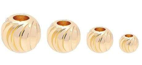 *Clearance Sale*80pc (4 Sizes / 20pc per Size)  Round /Corrugated /  Gold Plated