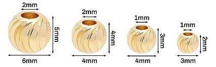 *Clearance Sale*80pc (4 Sizes / 20pc per Size)  Round /Corrugated /  Gold Plated