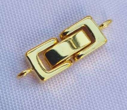 1Pc x Gold Tone /  Brass / Fold Over Clasp - 1 Set