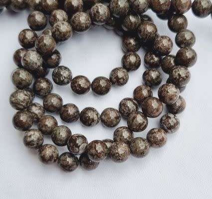 1 Strand (6mm)   Natural / Snowflake Obsidian / Round  Beads +/- 62pcs