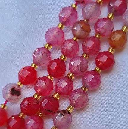 *Clearance Sale*1 Strand x (+/-8mm) Natural /  Agate / Hot Pink /Dyed /  Beads