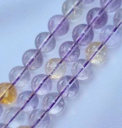 *Clearance Sale*1 Strand (+/-8mm) Natural /Ametrine / Round Beads +/- 48pc