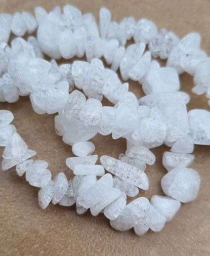 *Clearance Sale*1 Strand / Natural / Crackle Quartz Crystal / Chips /Size between 6 & 15mm