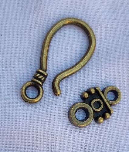 Tibetan Style Bronze Tone Clasp   25mm