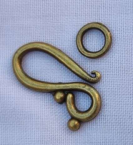 Tibetan Style Bronze Tone Clasp   20mm