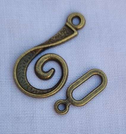 Tibetan Style Bronze Tone Clasp   26mm