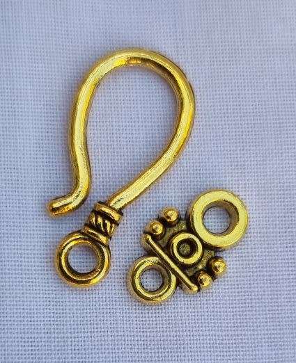 Tibetan Style Gold Tone Clasp   25mm