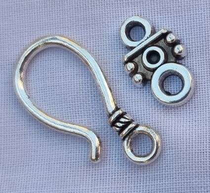 Tibetan Style Silver Tone Clasp   25mm