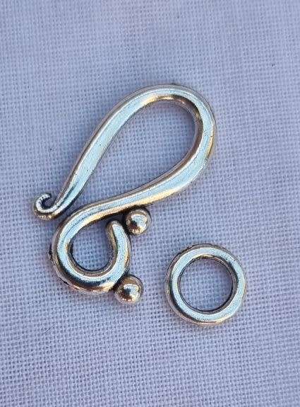 Tibetan Style Silver Tone Clasp   20mm
