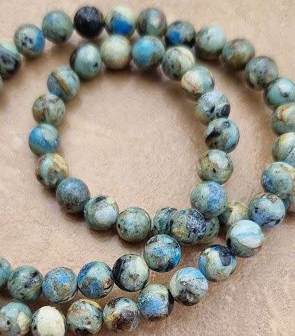 *Clearance Sale*1 Strand x (+/-6mm)  Natural /  Variscite / Round Beads +/- 65Pc