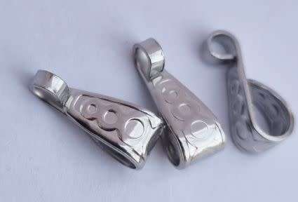 *Clearance Sale* 1pc Antique Silver Tone / Stainless Steel / Pinch / Clip / Bail Clasp /