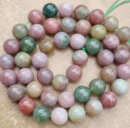 *Clearance Sale*1 Strand (+/-8mm)  Natural /  Yan Yuan Agate   Beads +/- 46pc