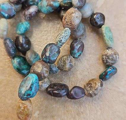 *Clearance Sale*1 Strand  / Natural / Chrysocolla / Nugget / Beads / (size between 5 & 8mm)