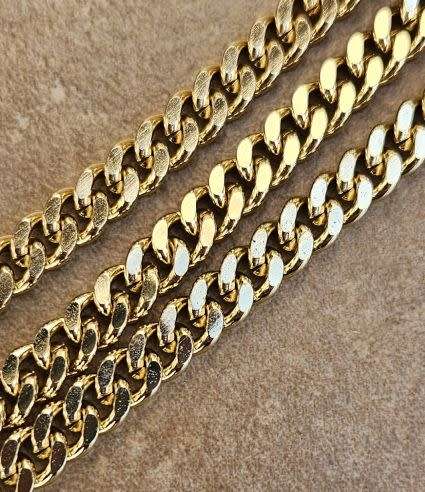 *Clearance Sale*1m  Brass / Gold Plated   / Curb / Cuban Link  Chain /  Link Size 7x6mm