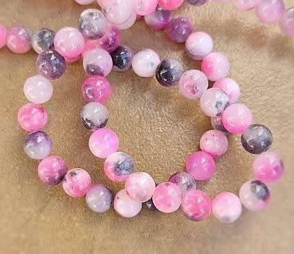 *Clearance Sale*1 Strand  ( +/-6mm) Natural / Dyed / White Jade / Bright  Pink / Grey / Round Beads