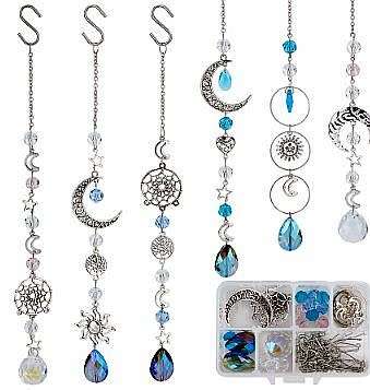 ***DIY***  Sun Catcher / Glass Beads / Glass Pendants / Alloy Pendants Making Kit