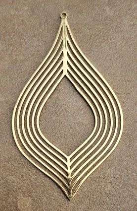 *Clearance Sale*1pc  Stainless Steel / Leaf /  Gold Tone  / Pendant / 70x40x1mm