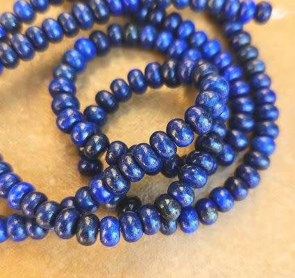 *Clearance Sale*1 Strand  (+/-6x4) Natural / Lapis Lazuli / Rondelle / Dyed / Beads    +/-85