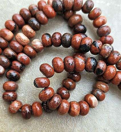 *Clearance Sale*1 Strand  (8x5 mm) Grade AB / Natural / Red Jasper / Rondelle Beads +/-